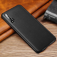 Soft Luxury Leather Snap On Case Cover R05 for Huawei Nova 6 Black