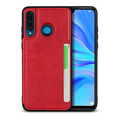Soft Luxury Leather Snap On Case Cover R05 for Huawei P30 Lite Red