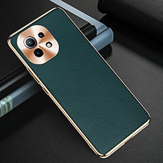 Soft Luxury Leather Snap On Case Cover R05 for Xiaomi Mi 11 Lite 4G Green