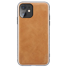 Soft Luxury Leather Snap On Case Cover R06 for Apple iPhone 11 Orange