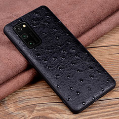 Soft Luxury Leather Snap On Case Cover R07 for Huawei Honor View 30 Pro 5G Black
