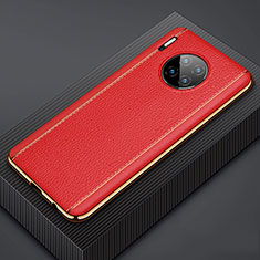 Soft Luxury Leather Snap On Case Cover R07 for Huawei Mate 30 5G Red