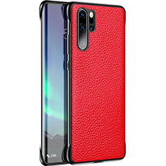 Soft Luxury Leather Snap On Case Cover R07 for Huawei P30 Pro New Edition Red