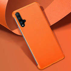 Soft Luxury Leather Snap On Case Cover R08 for Huawei Nova 5 Orange