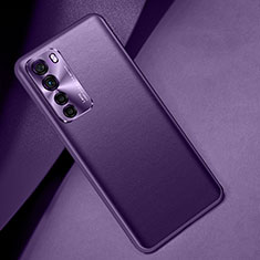 Soft Luxury Leather Snap On Case Cover R08 for Huawei P40 Lite 5G Purple