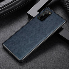 Soft Luxury Leather Snap On Case Cover R09 for Huawei Honor V30 5G Blue