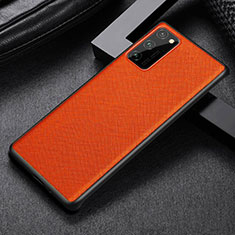 Soft Luxury Leather Snap On Case Cover R09 for Huawei Honor View 30 Pro 5G Orange