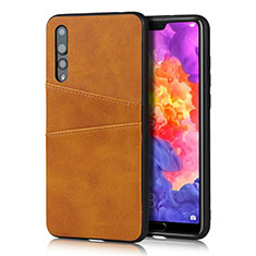 Soft Luxury Leather Snap On Case Cover R10 for Huawei P20 Pro Orange