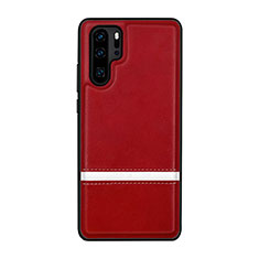 Soft Luxury Leather Snap On Case Cover R10 for Huawei P30 Pro New Edition Red
