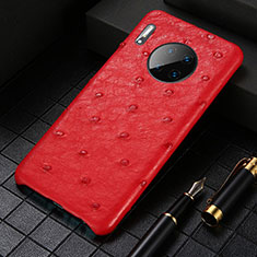 Soft Luxury Leather Snap On Case Cover S01 for Huawei Mate 30 Red