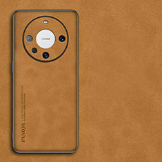 Soft Luxury Leather Snap On Case Cover S01 for Huawei Mate 60 Orange