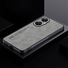 Soft Luxury Leather Snap On Case Cover S01 for Huawei Nova 11i Gray