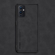 Soft Luxury Leather Snap On Case Cover S01 for OnePlus 9 5G Black