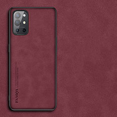 Soft Luxury Leather Snap On Case Cover S01 for OnePlus 9R 5G Red