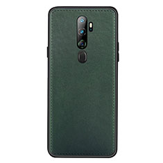 Soft Luxury Leather Snap On Case Cover S01 for Oppo A11 Green