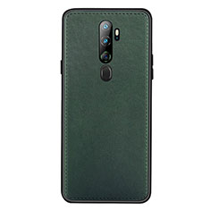 Soft Luxury Leather Snap On Case Cover S01 for Oppo A11X Green