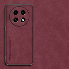 Soft Luxury Leather Snap On Case Cover S01 for Oppo A2 Pro 5G Red