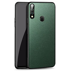 Soft Luxury Leather Snap On Case Cover S01 for Oppo A8 Green