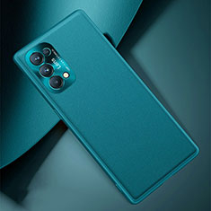 Soft Luxury Leather Snap On Case Cover S01 for Oppo Find X3 Lite 5G Cyan