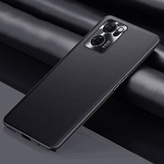 Soft Luxury Leather Snap On Case Cover S01 for Oppo Find X5 Lite 5G Black