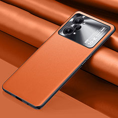 Soft Luxury Leather Snap On Case Cover S01 for Oppo K10 Pro 5G Orange