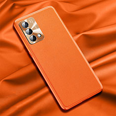 Soft Luxury Leather Snap On Case Cover S01 for Oppo K9 5G Orange