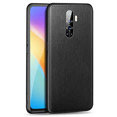 Soft Luxury Leather Snap On Case Cover S01 for Oppo Reno Ace Black