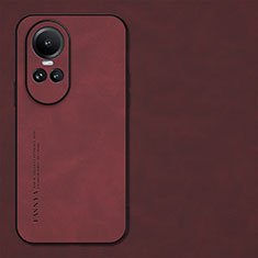 Soft Luxury Leather Snap On Case Cover S01 for Oppo Reno10 5G Red