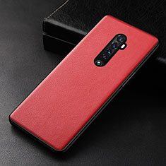Soft Luxury Leather Snap On Case Cover S01 for Oppo Reno2 Red