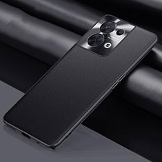 Soft Luxury Leather Snap On Case Cover S01 for Oppo Reno8 5G Black