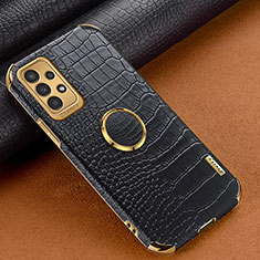 Soft Luxury Leather Snap On Case Cover S01 for Samsung Galaxy A13 4G Black