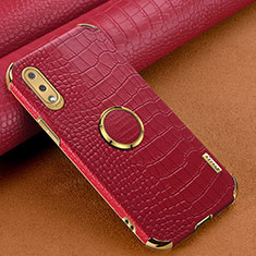 Soft Luxury Leather Snap On Case Cover S01 for Samsung Galaxy M02 Red