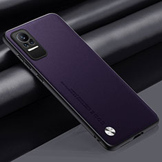 Soft Luxury Leather Snap On Case Cover S01 for Xiaomi Civi 5G Purple