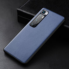 Soft Luxury Leather Snap On Case Cover S01 for Xiaomi Mi 10 Ultra Blue