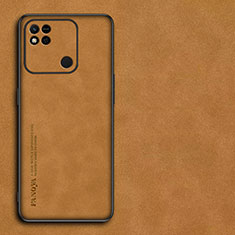 Soft Luxury Leather Snap On Case Cover S01 for Xiaomi POCO C3 Brown
