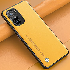 Soft Luxury Leather Snap On Case Cover S01 for Xiaomi Poco F3 5G Yellow