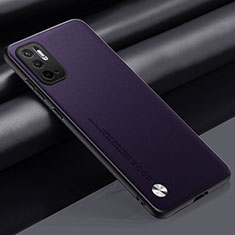 Soft Luxury Leather Snap On Case Cover S01 for Xiaomi POCO M3 Pro 5G Purple