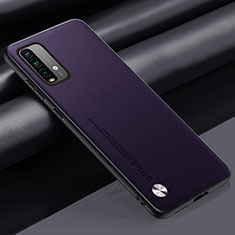 Soft Luxury Leather Snap On Case Cover S01 for Xiaomi Redmi 9 Power Purple