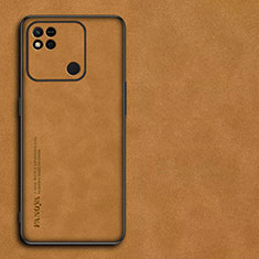 Soft Luxury Leather Snap On Case Cover S01 for Xiaomi Redmi 9C Brown