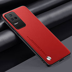 Soft Luxury Leather Snap On Case Cover S01 for Xiaomi Redmi K40S 5G Red