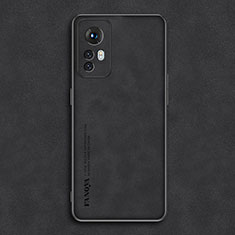 Soft Luxury Leather Snap On Case Cover S01 for Xiaomi Redmi Note 12S Black