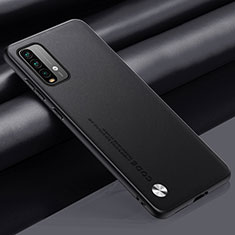 Soft Luxury Leather Snap On Case Cover S01 for Xiaomi Redmi Note 9 4G Black