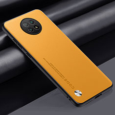 Soft Luxury Leather Snap On Case Cover S01 for Xiaomi Redmi Note 9 5G Yellow