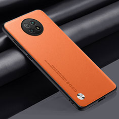 Soft Luxury Leather Snap On Case Cover S01 for Xiaomi Redmi Note 9T 5G Orange