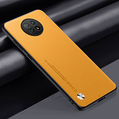 Soft Luxury Leather Snap On Case Cover S01 for Xiaomi Redmi Note 9T 5G Yellow
