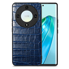 Soft Luxury Leather Snap On Case Cover S01D for Huawei Honor Magic5 Lite 5G Blue