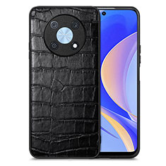 Soft Luxury Leather Snap On Case Cover S01D for Huawei Nova Y90 Black