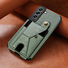 Soft Luxury Leather Snap On Case Cover S01D for Samsung Galaxy S24 5G Green