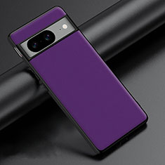 Soft Luxury Leather Snap On Case Cover S02 for Google Pixel 8 5G Purple