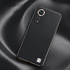 Soft Luxury Leather Snap On Case Cover S02 for Huawei Honor 50 5G Black